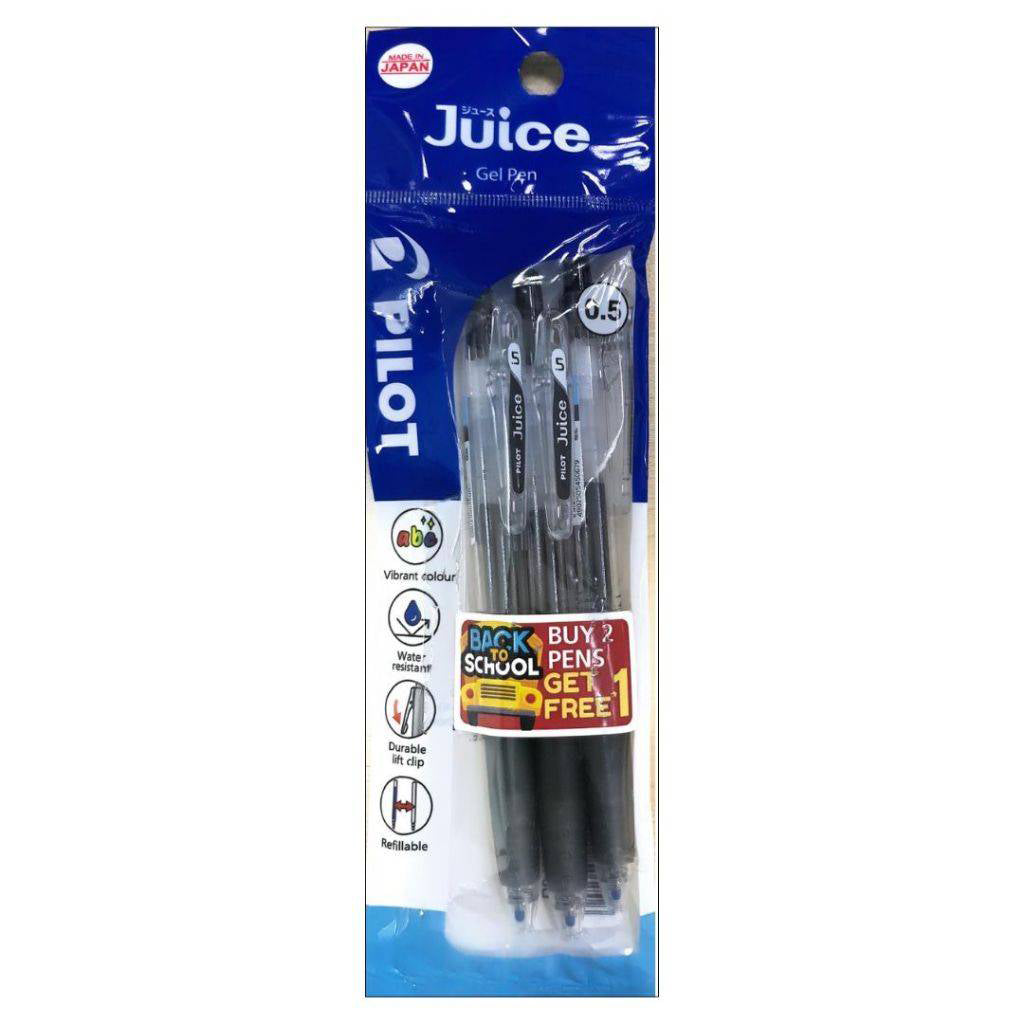 PILOT Juice Gel Pen Value Pack 0.5mm Black 3s