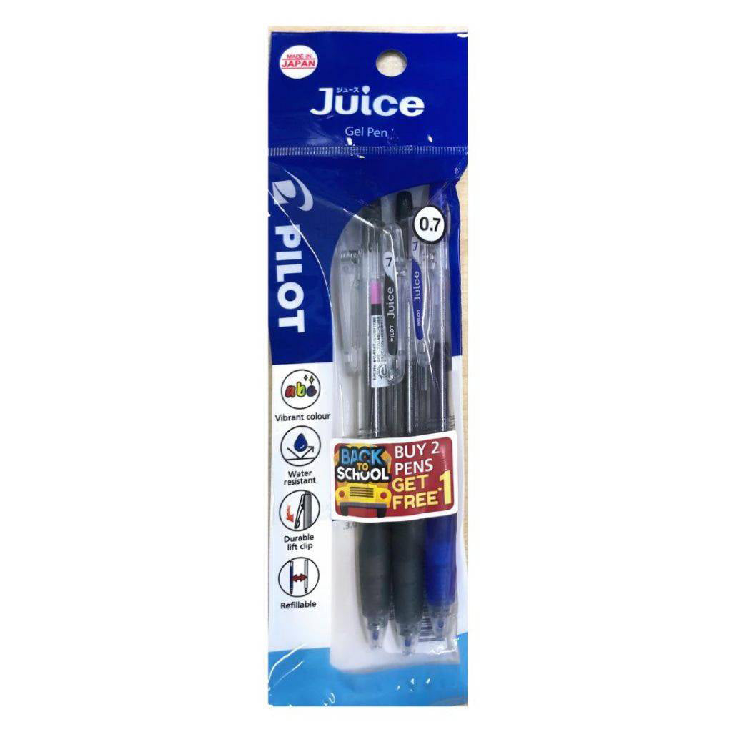 PILOT Juice Gel Pen Value Pack 0.7mm Black 2s Blue 1s
