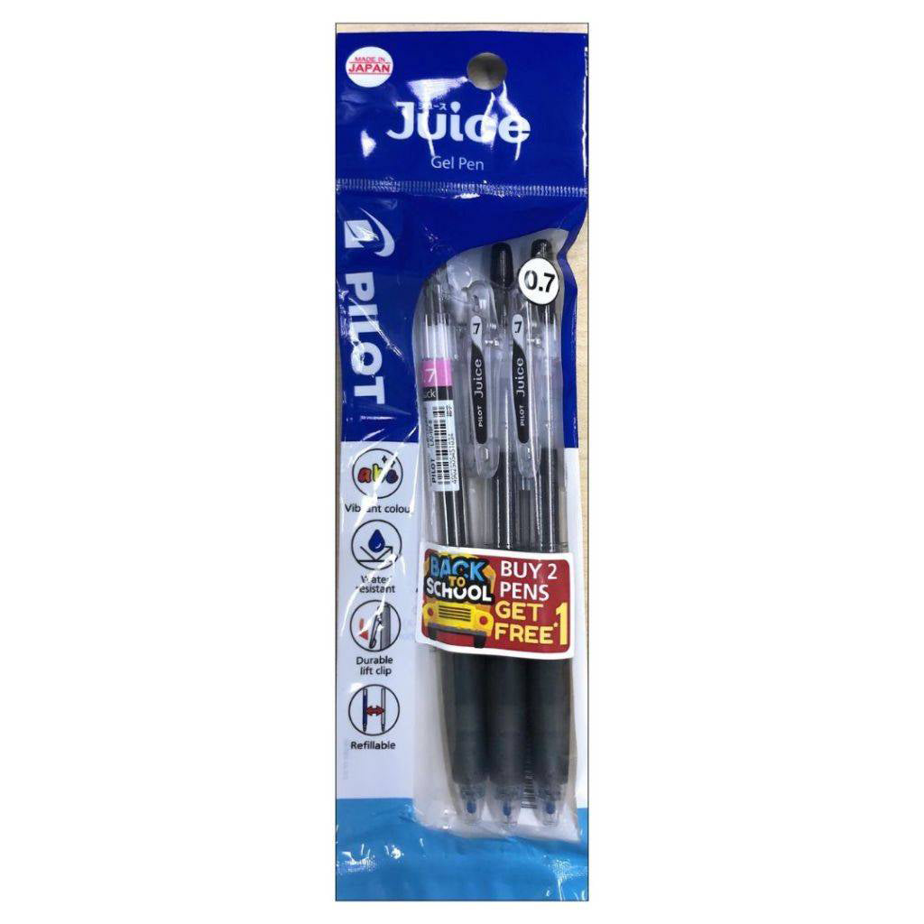 PILOT Juice Gel Pen Value Pack 0.7mm Black 3s