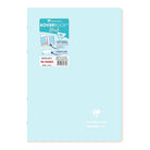 CLAIREFONTAINE Koverbook Blush Stapled Notebook A4 96p Ruled Ice Blue (971772C)