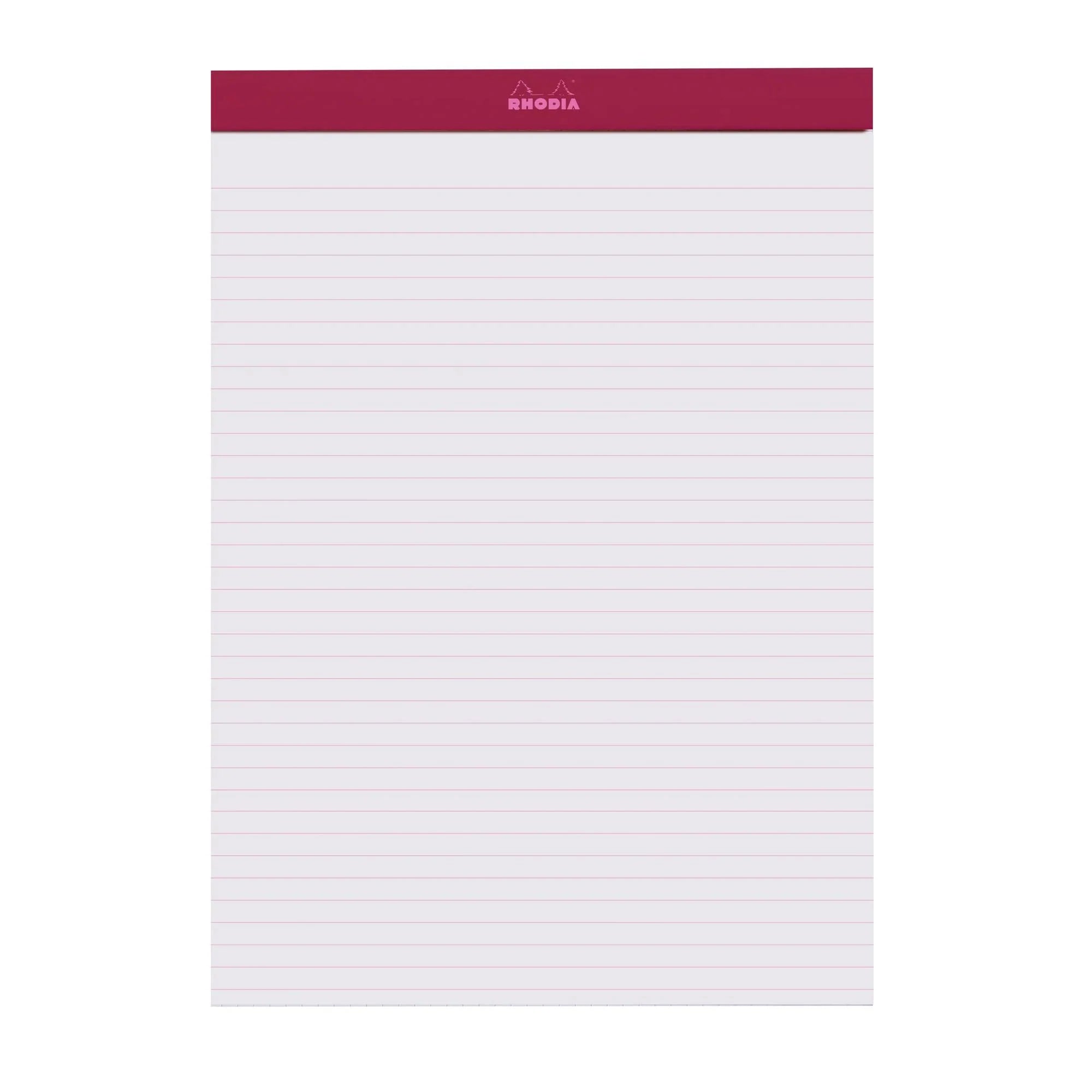 RHODIA Colors Matched Ruling Head Stapled Pad No.18 A4 21x29.7cm Lined Plum