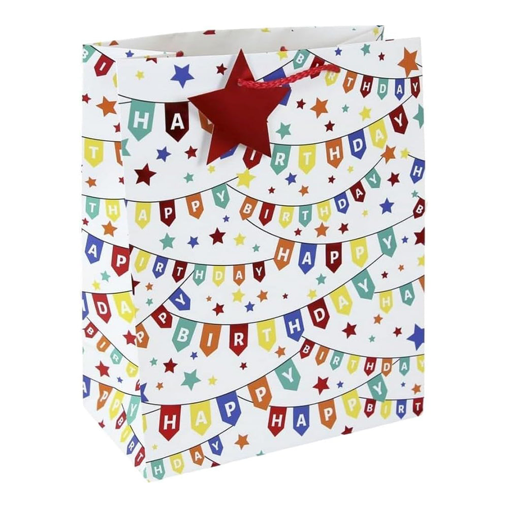 CLAIREFONTAINE Gift Bag Medium 21.5x10.2x25.3cm Birthday Banners