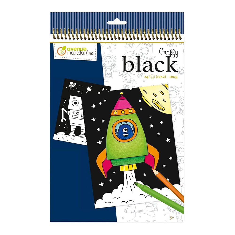 MYMANDARINE Graffy Black Space