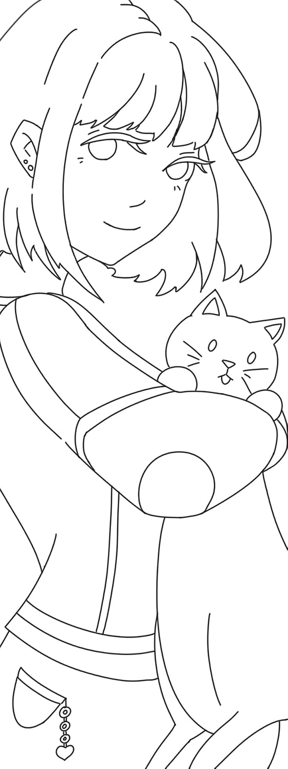 MYMANDARINE Colouring Bookmark Manga Dream