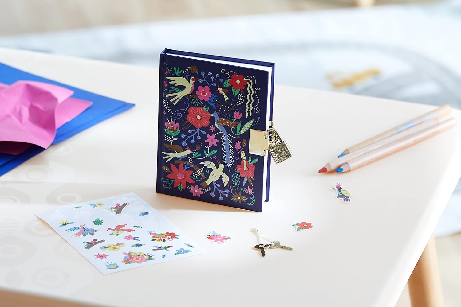 MYMANDARINE Secret Diary Birds & Flowers