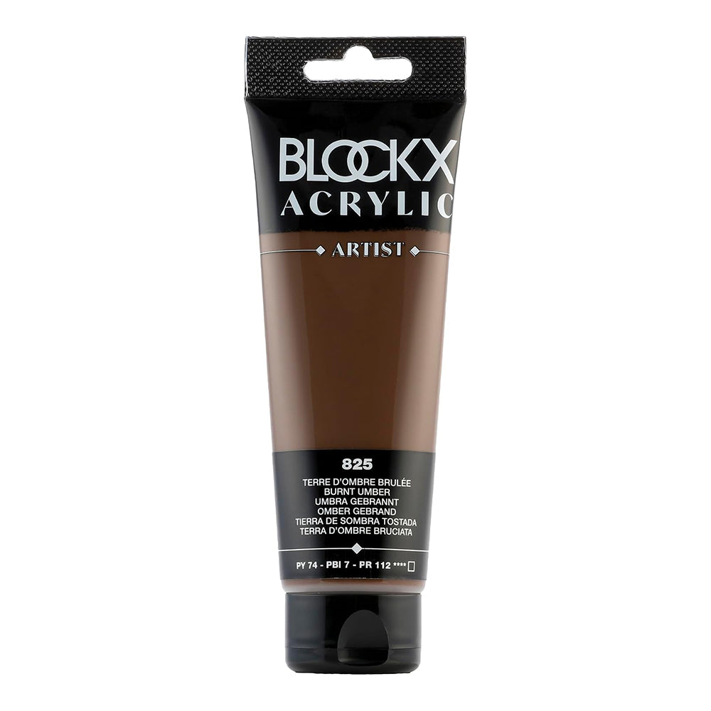 BLOCKX Artist Acrylic 120ml Burnt Umber (825)