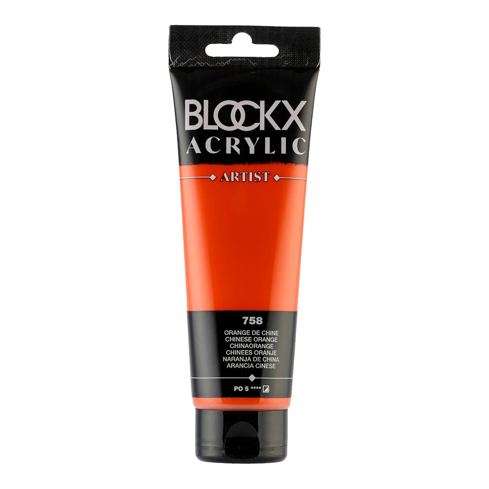 BLOCKX Artist Acrylic 120ml Chinese Orange (758)