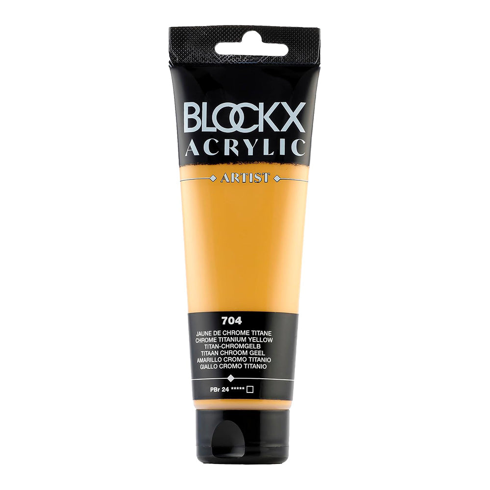BLOCKX Artist Acrylic 120ml Chrome Yellow Titanium (704)