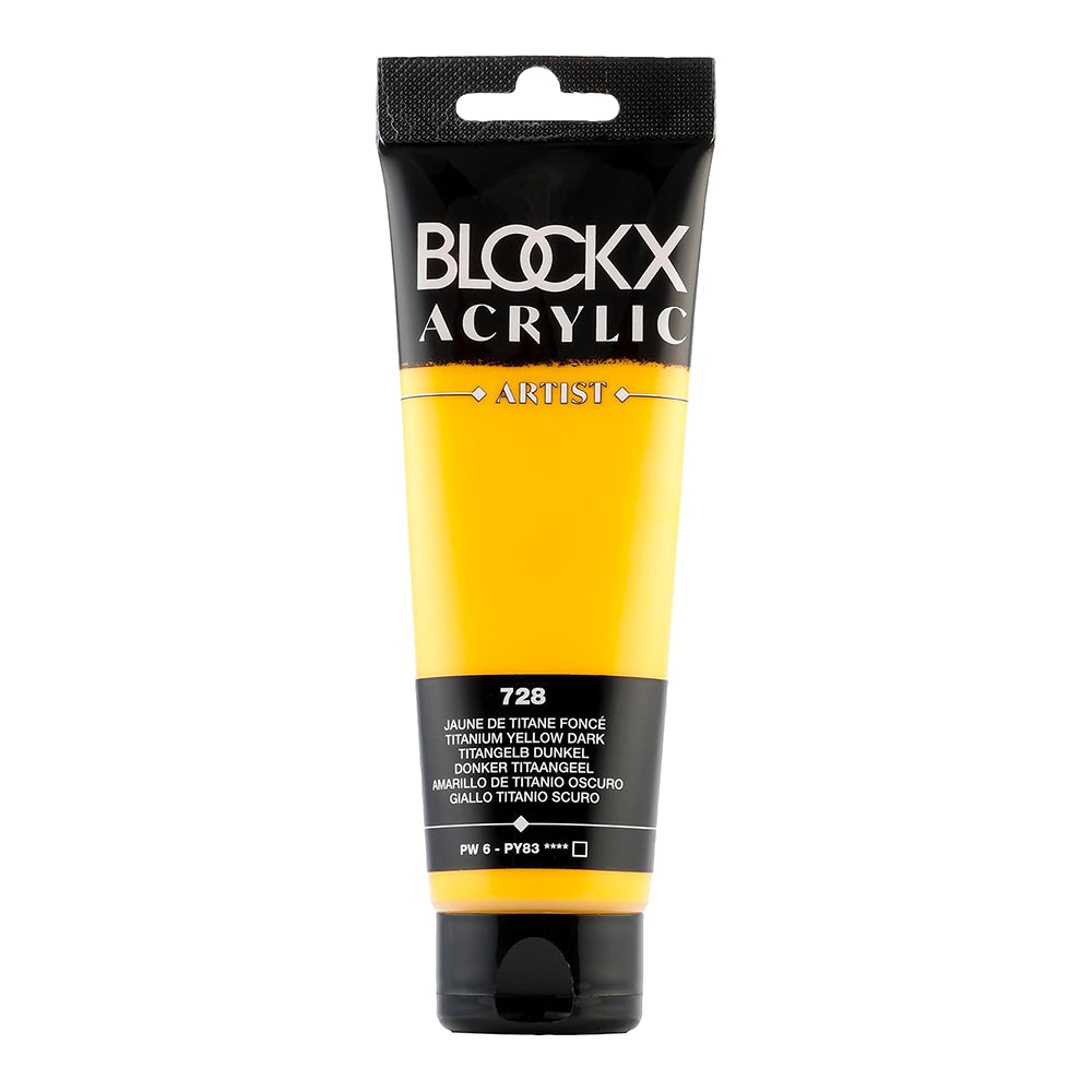 BLOCKX Artist Acrylic 120ml Dark Titanium Yellow (728)
