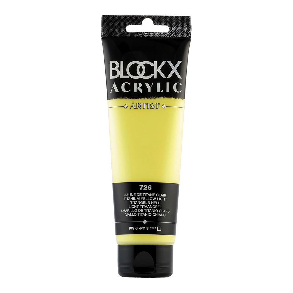 BLOCKX Artist Acrylic 120ml Light Titanium Yellow (726)