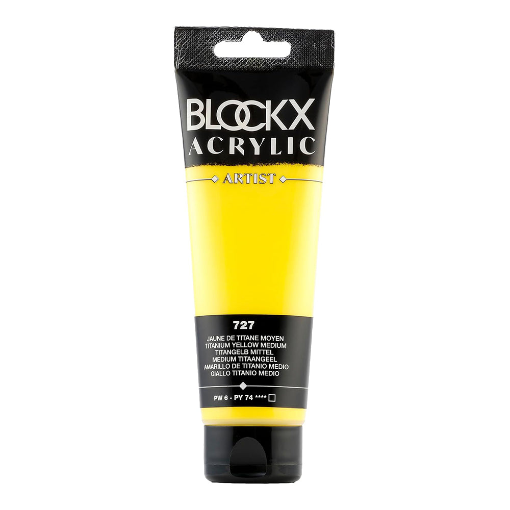 BLOCKX Artist Acrylic 120ml Medium Titanium Yellow (727)