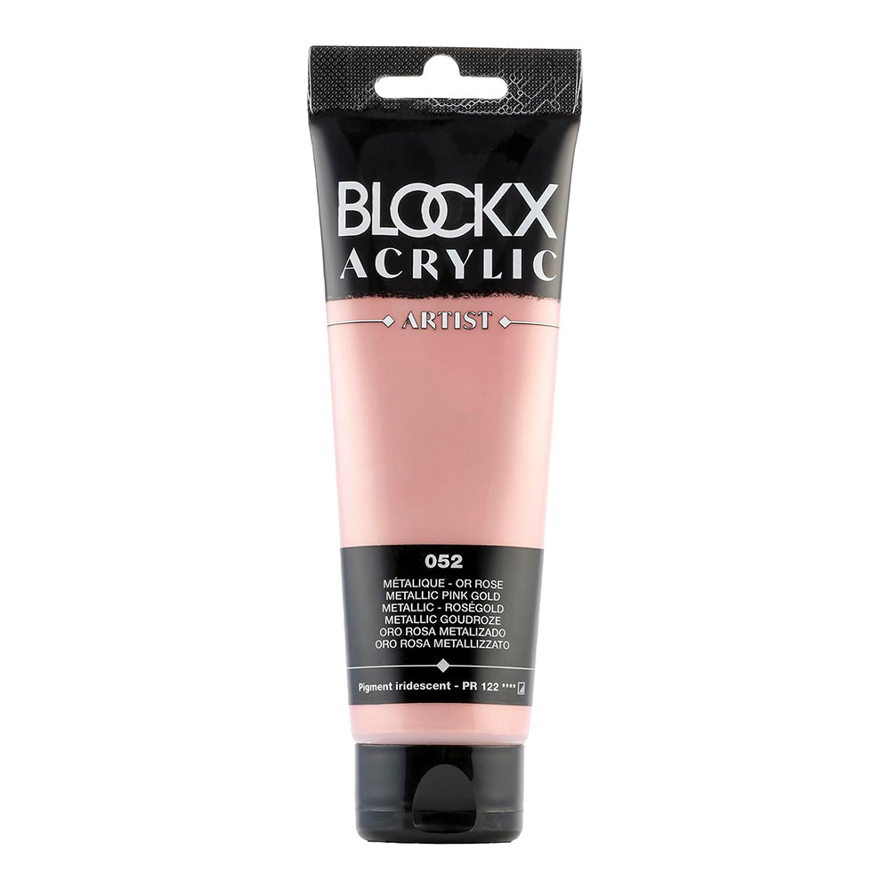 BLOCKX Artist Acrylic 120ml Metallic Rose Gold (052)