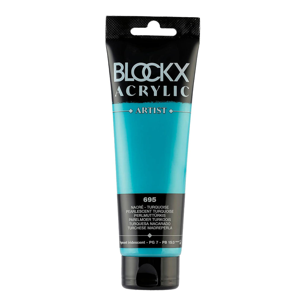 BLOCKX Artist Acrylic 120ml Pearlescent Turquoise (695)