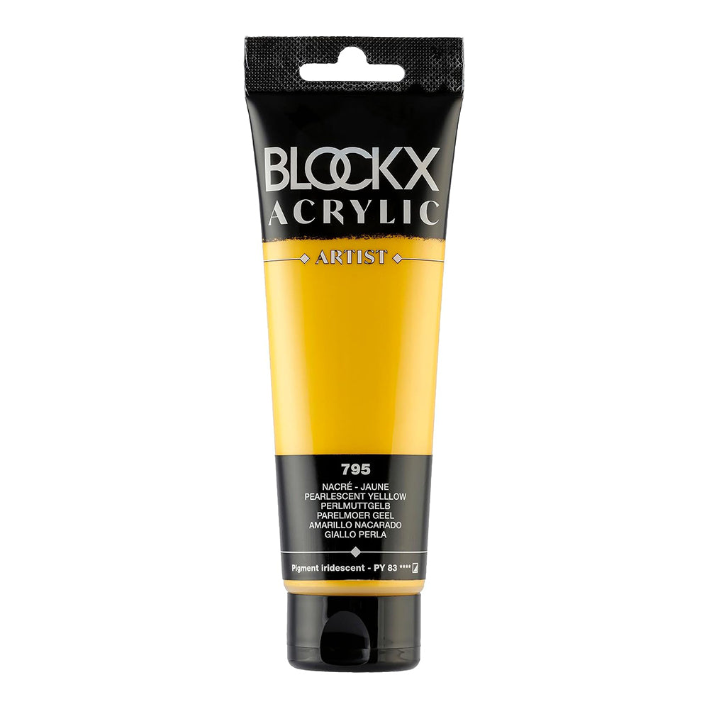 BLOCKX Artist Acrylic 120ml Pearlescent Yellow (795)