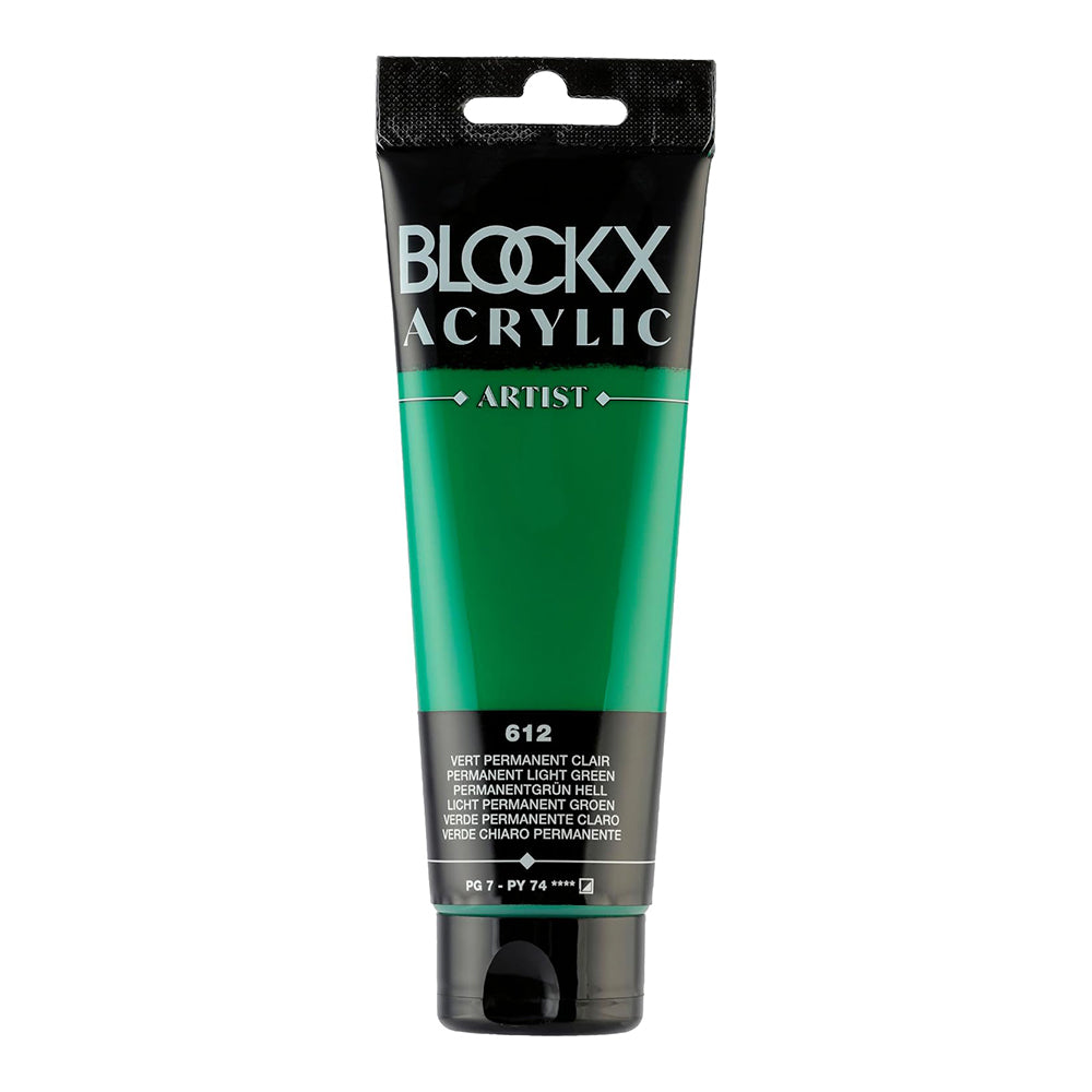 BLOCKX Artist Acrylic 120ml Permanent Green Light (612)