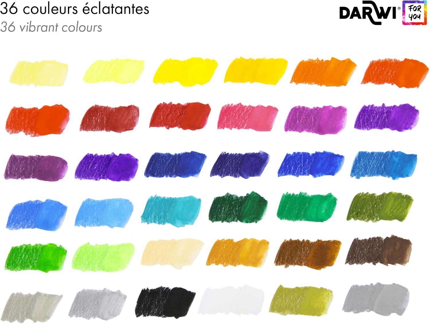 DARWI FOR YOU Watercolour Pencils Set of 36