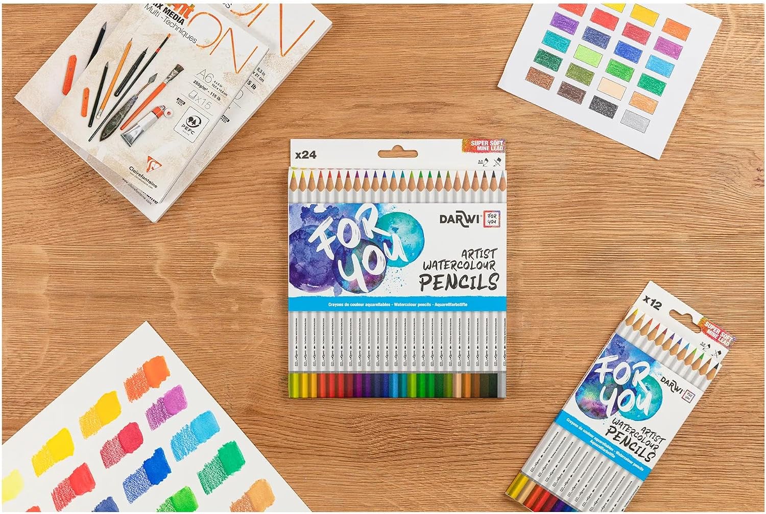 DARWI FOR YOU Watercolour Pencils Set of 36