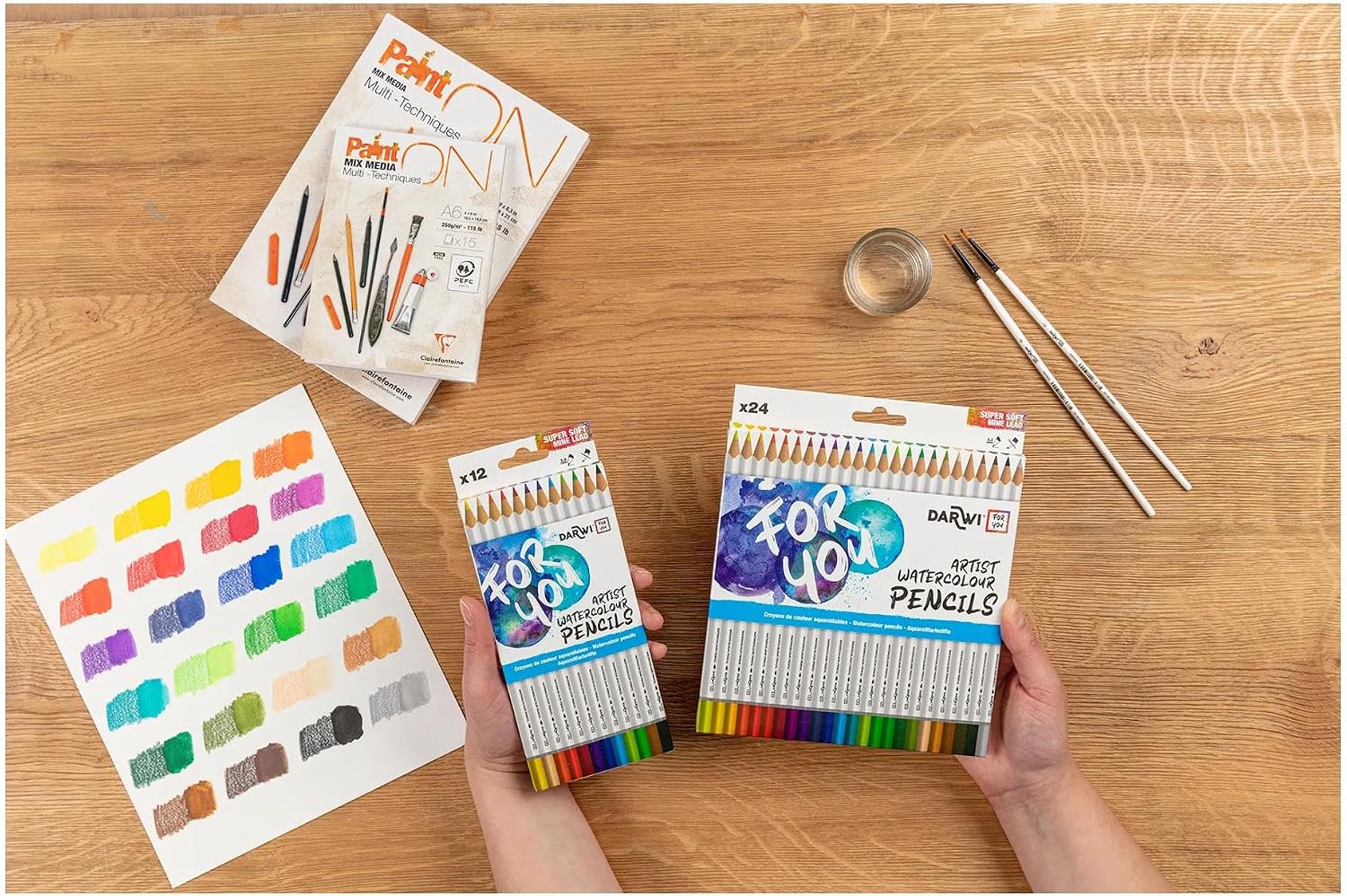 DARWI FOR YOU Watercolour Pencils Set of 36