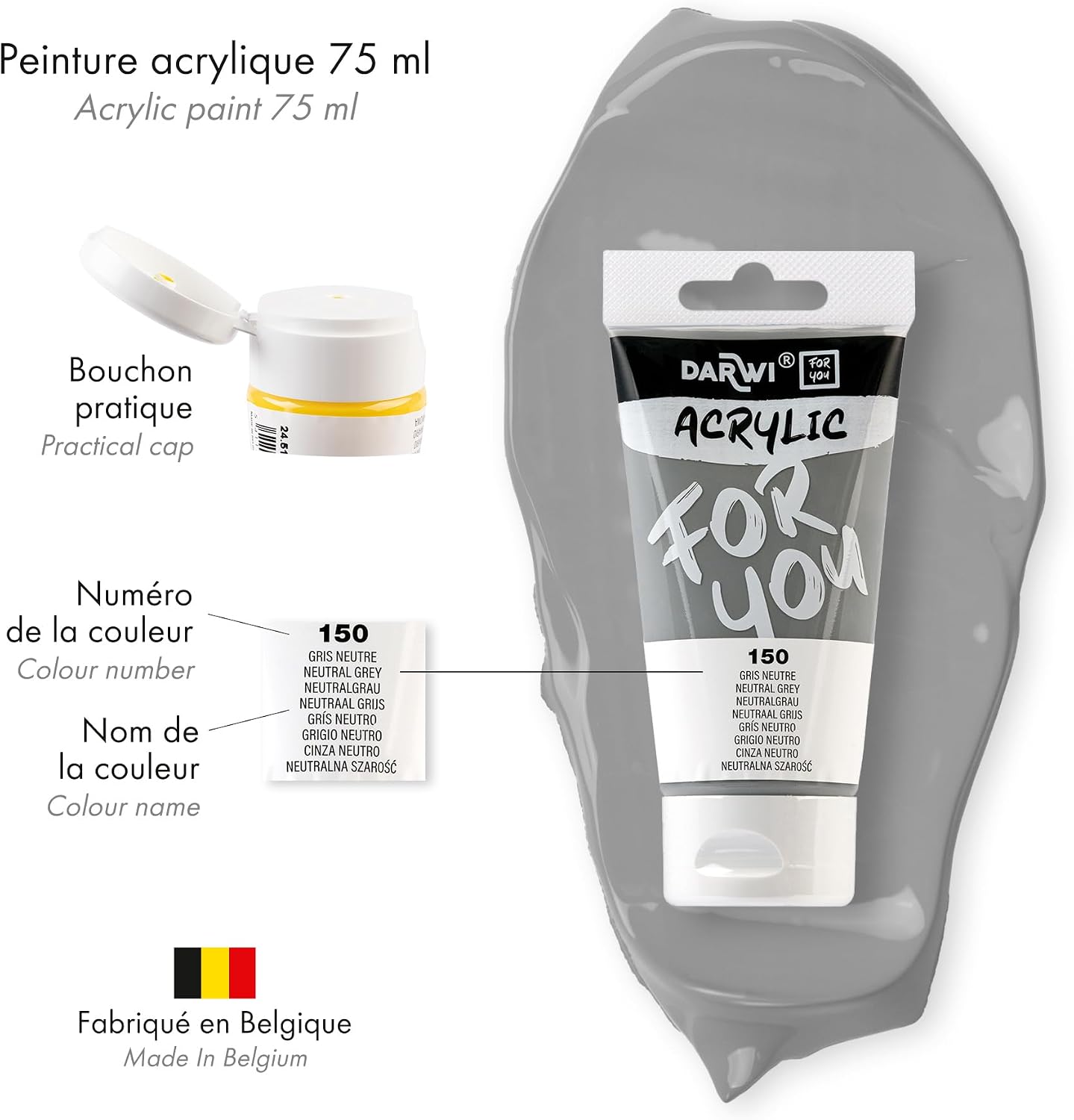 DARWI FOR YOU Acrylic 75ml Neutral Grey (150)