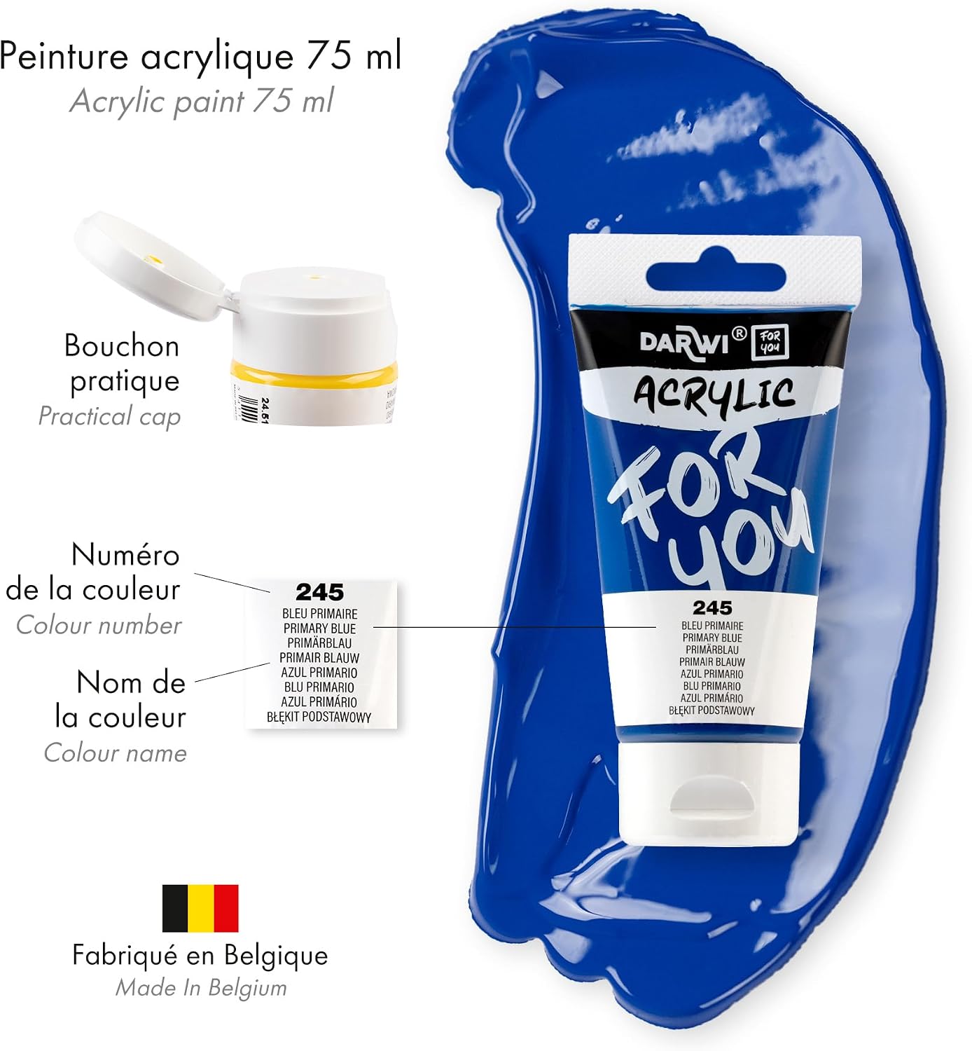 DARWI FOR YOU Acrylic 75ml Primary Blue (245)