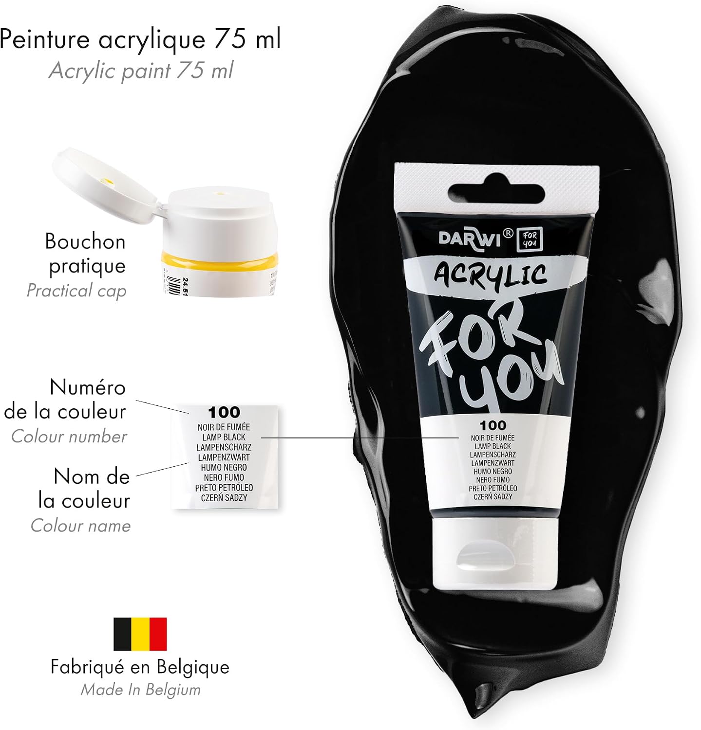 DARWI FOR YOU Acrylic 75ml Smoke Black (100)