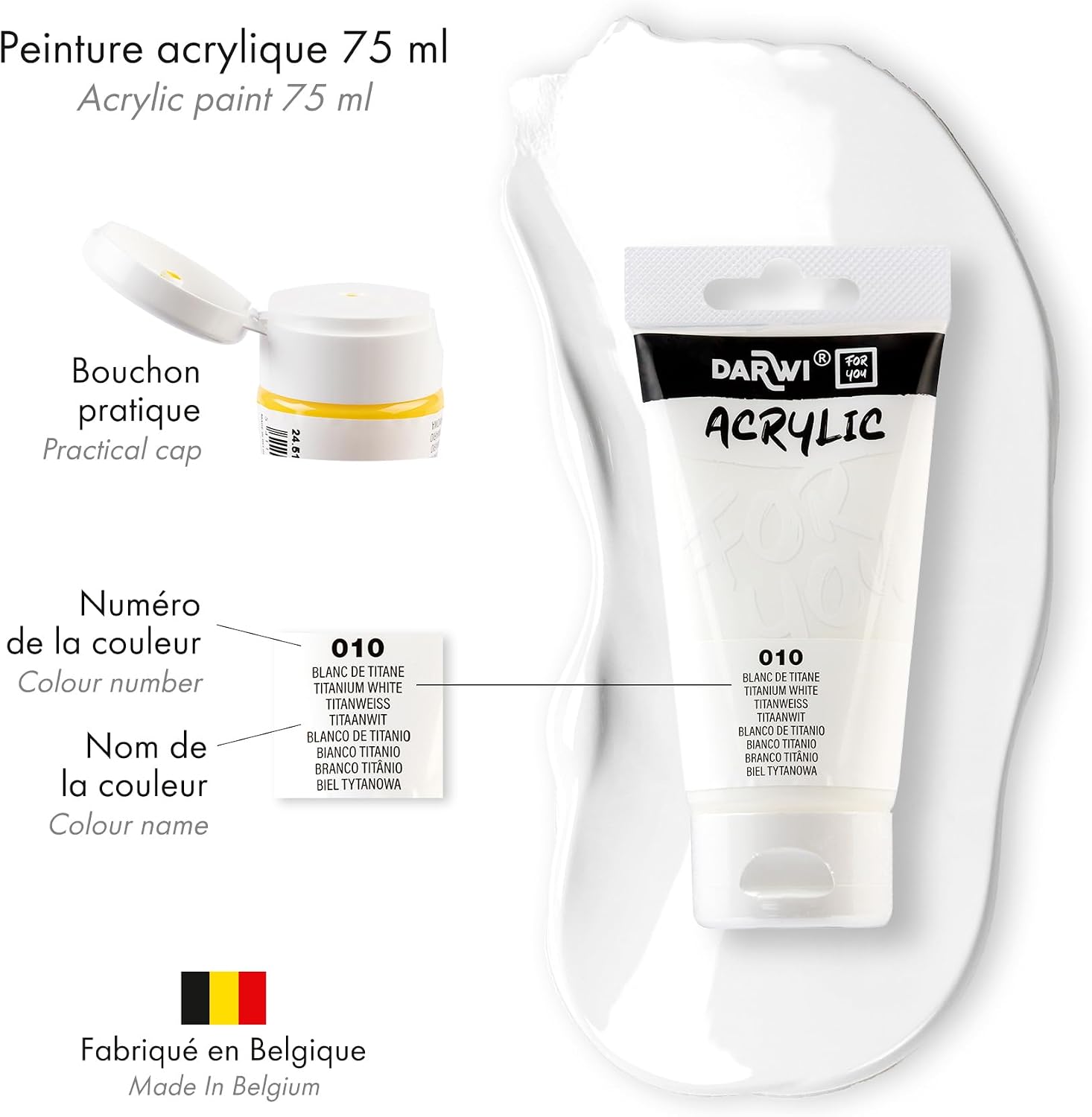 DARWI FOR YOU Acrylic 75ml Titanium White (010)