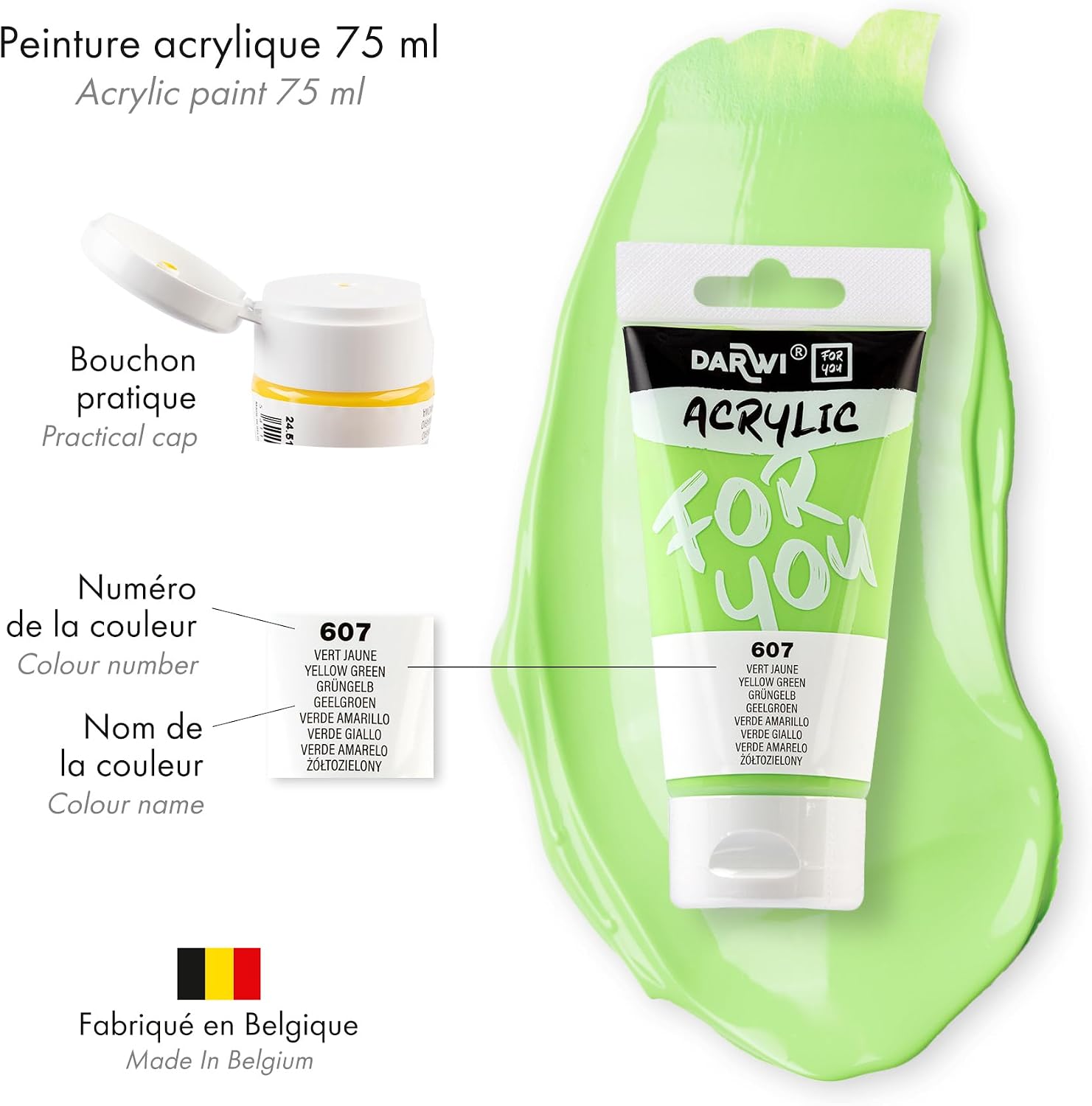 DARWI FOR YOU Acrylic 75ml Yellow Green (607)
