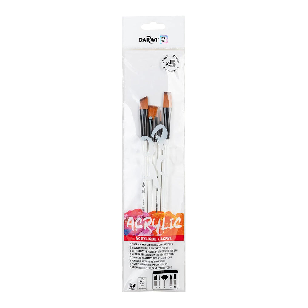 DARWI FOR YOU Set of 5 Brushes Medium Set 2