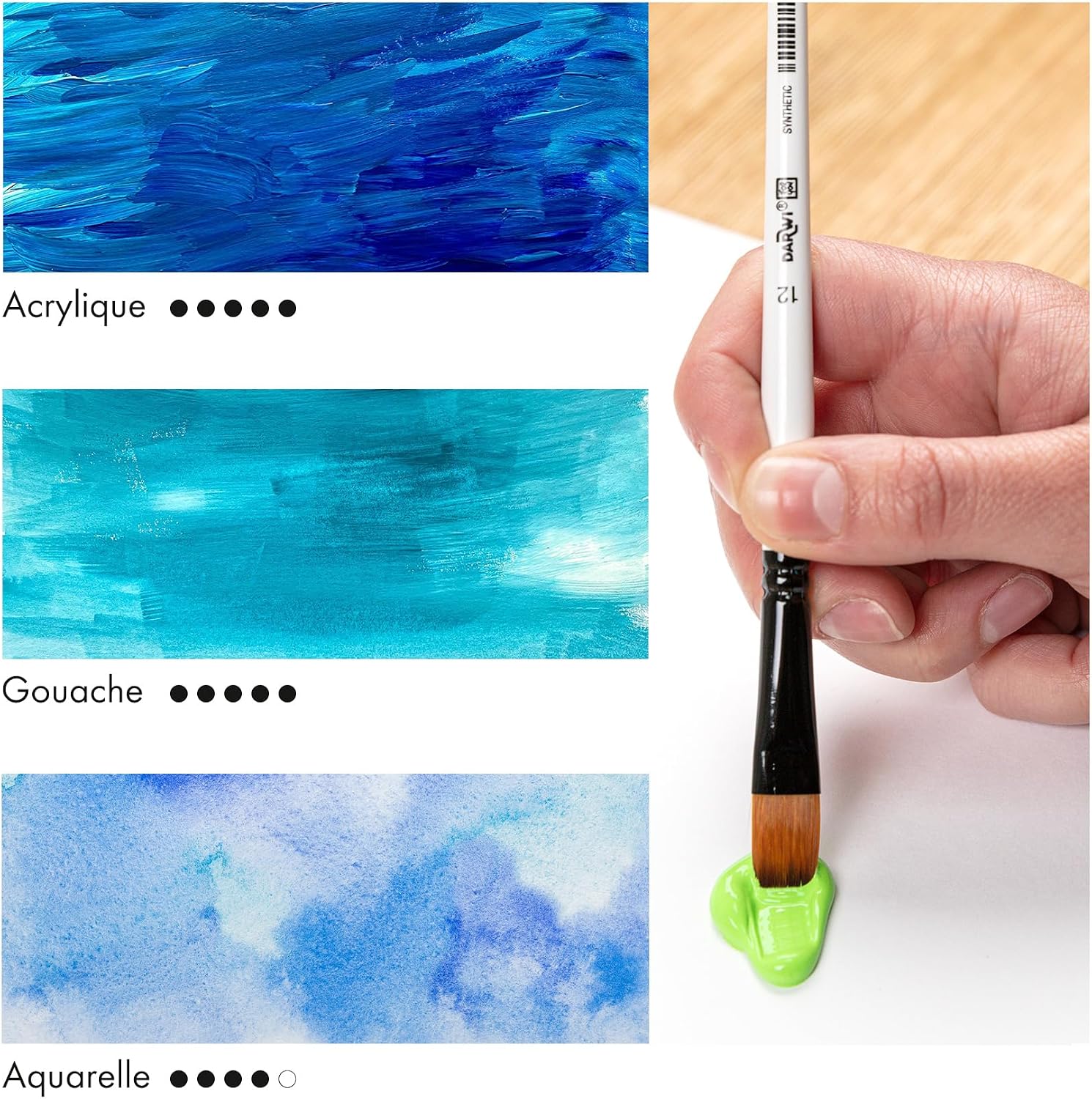 DARWI FOR YOU Set of 5 Brushes Thin Set 2