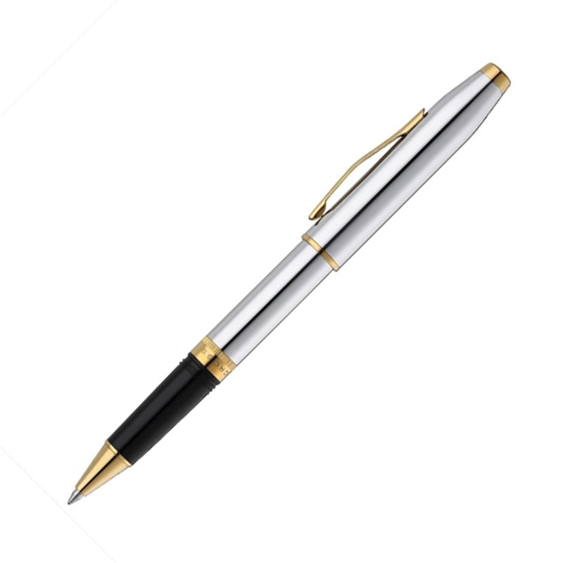 CROSS Foundry Polished Chrome with PVD Gold Appointments Rollerball Pen