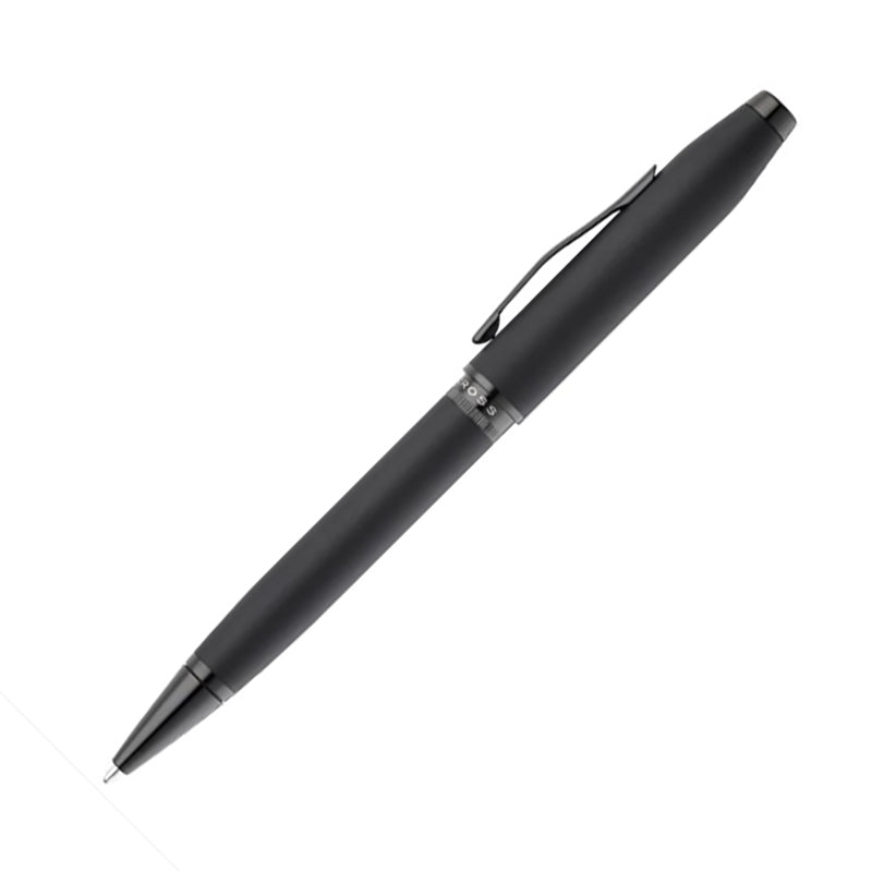 CROSS Foundry Matte Black Lacquer with PVD Black Appointments Ballpoint Pen