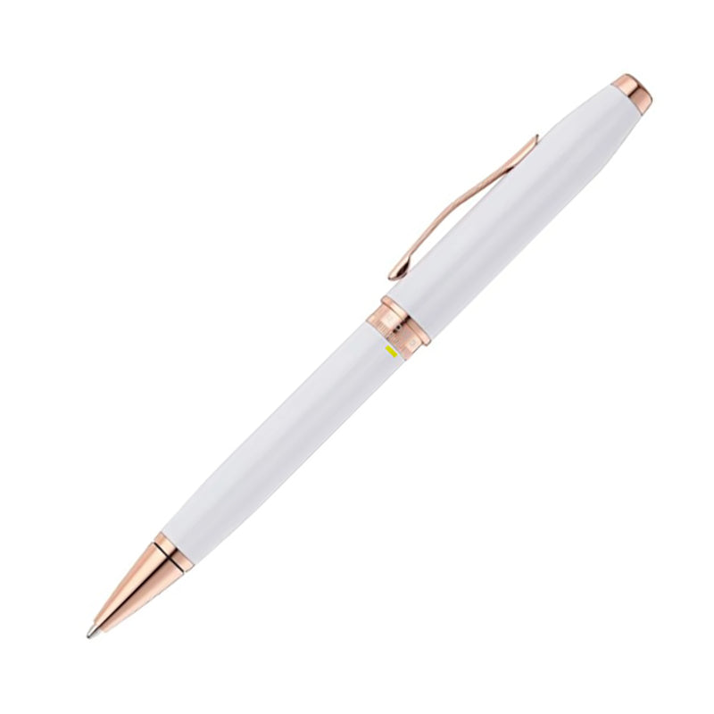 CROSS Foundry Pearl White Lacquer with Rose Gold Appointments Ballpoint Pen