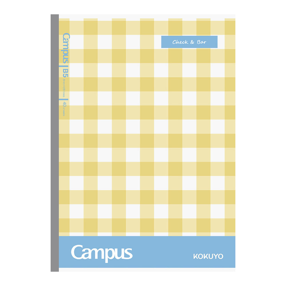 KOKUYO Campus AC Notebook B5 40P Plaid Pattern