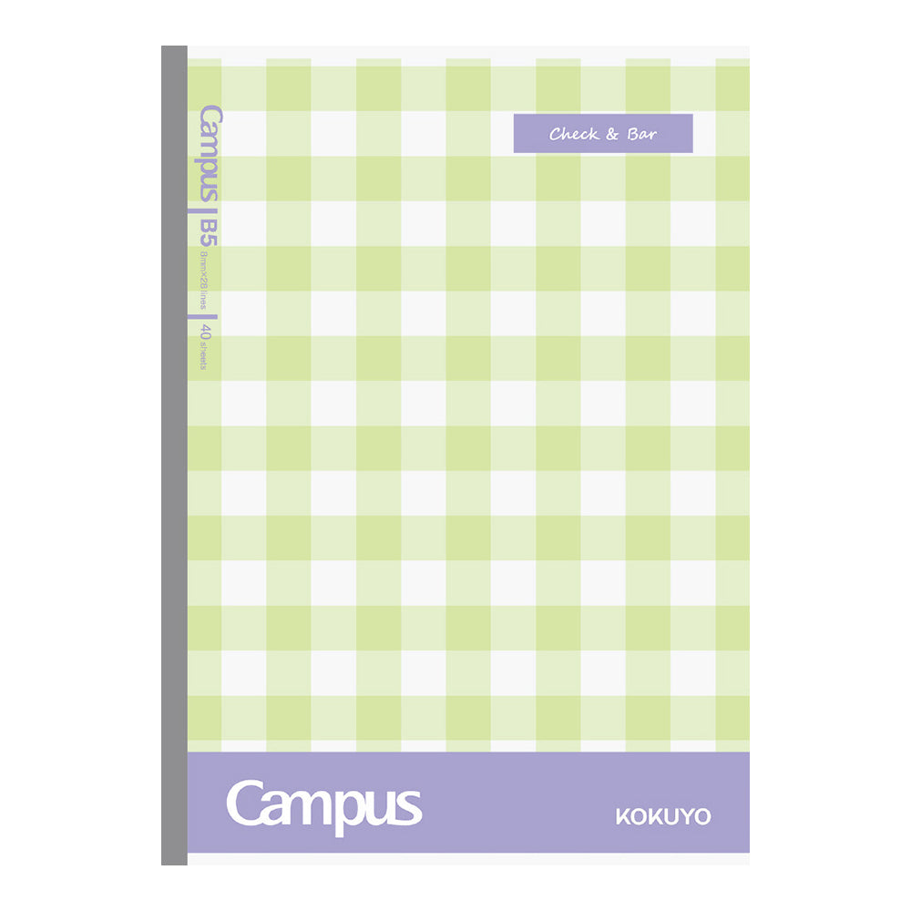 KOKUYO Campus AC Notebook B5 40P Plaid Pattern