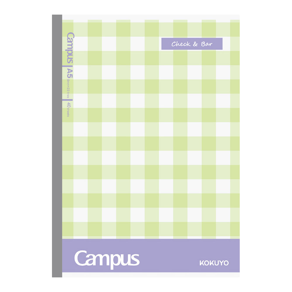 KOKUYO Campus AC Notebook A5 40P Plaid Pattern
