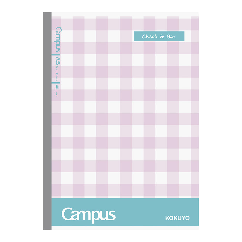KOKUYO Campus AC Notebook A5 40P Plaid Pattern