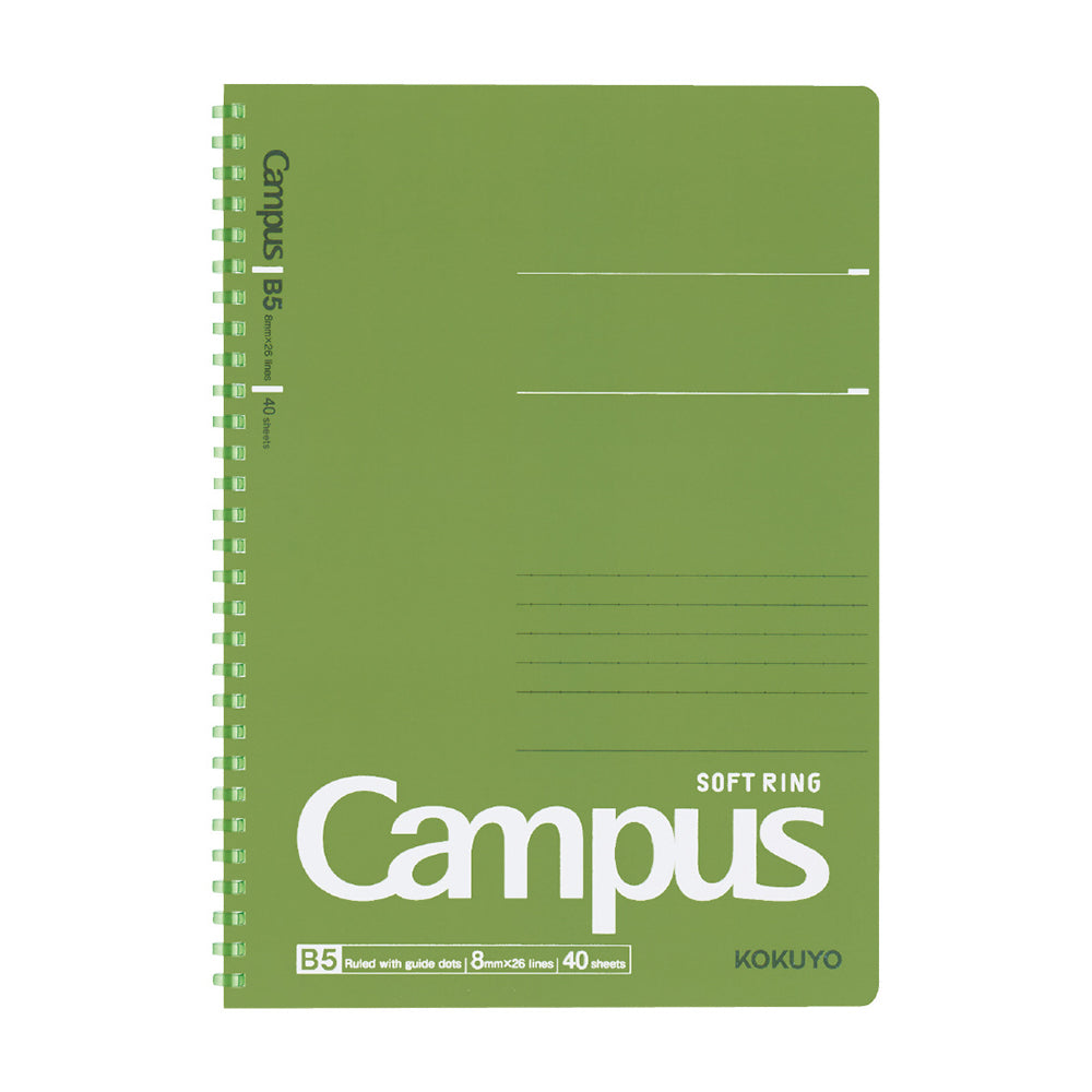 KOKUYO Campus AC Soft Ring Notebook B5 Dark Green