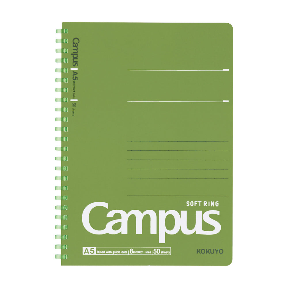 KOKUYO Campus AC Soft Ring Notebook A5 Dark Green