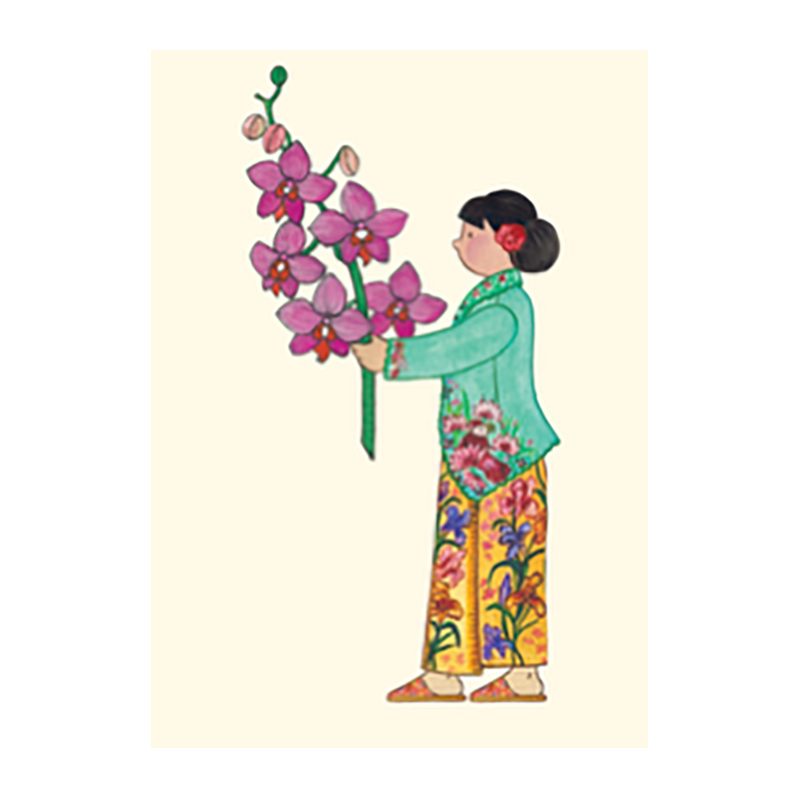 PAGODA KINGDOM Pie Tee Kids Series Card Bunga Anggerik/ Orchid