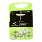 EXACOMPTA Drawing Pins 7x10mm Box of 40 White
