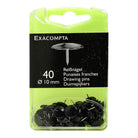 EXACOMPTA Drawing Pins 7x10mm Box of 40 Black