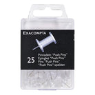 EXACOMPTA Push Pins 7x10mm Box of 25 Clear
