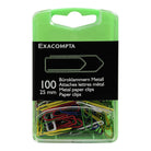 EXACOMPTA Paper Clips Box of 100 25mm / Assorted Colours