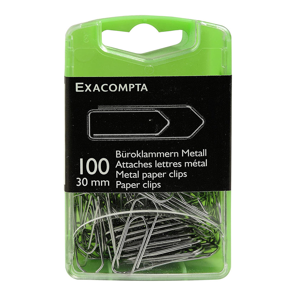 EXACOMPTA Paper Clips Box of 100 30mm / Silver