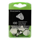 EXACOMPTA Corner Paper Clips Box of 100 Silver