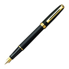 SHEAFFER Prelude 346 Matte Black Gold Trim Fountain Pen - Broad Nib