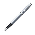 SHEAFFER Prelude 340 Brushed Chrome with Chrome Trim Fountain Pen - Broad Nib