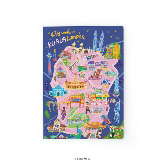 LOKAMADE Doodle Land Notebok NB-DL-408: City Walk in Kuala Lumpur
