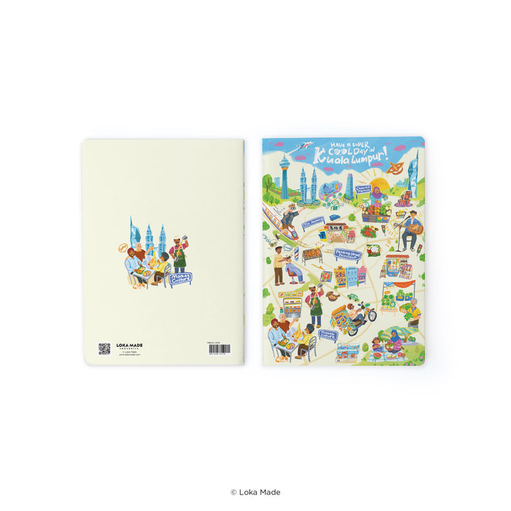 LOKAMADE Doodle Land Notebok NB-DL-409: Have A Super Cool Day in Kuala Lumpur