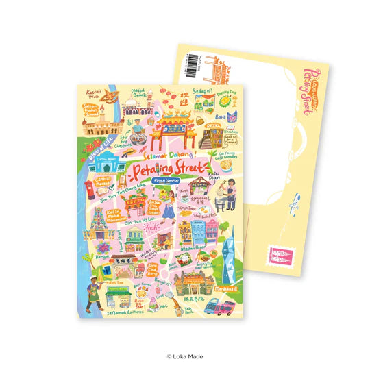 LOKAMADE Doodle Land Postcard MCP-DL-008: Selamat Datang Petaling Street